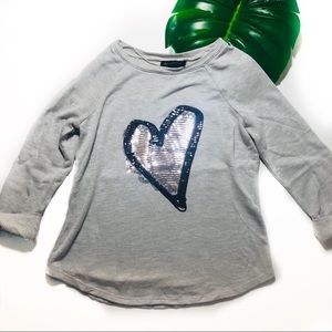 INC Sequined Heart Sweater